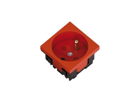 Gniazdo elektryczne standard 1C 2P+Z z blokadą czerwone 1 szt. 333525
