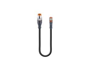 Kabel konfekcjonowany obustronnie złącza M12 męskie proste / M8 żeńskie proste 3-pinowe PUR RST 3-RKMV 3-224/0,3 M