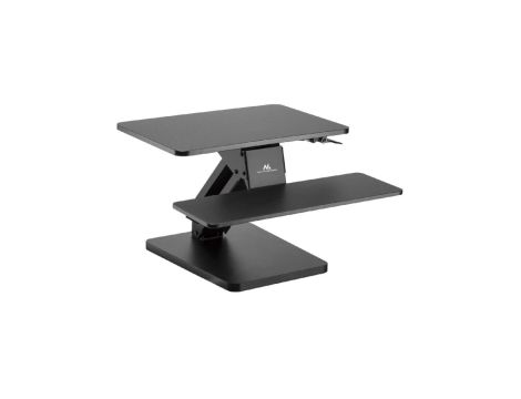 Podstawka biurkowa na klawiaturę i monitor lub laptop czarny Maclean MC-882 do pracy stojąco siedzącej - sprężyna gazowa