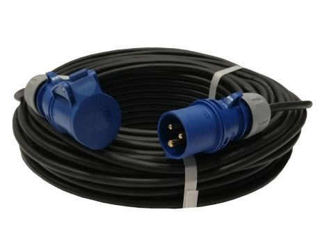 Przedłużacz kempingowy elCORD CEE 16A-3 230V IP44 25m H07RN-F 3G1,5 (gumowy OPD) z wt. i gn. CEE 16A-3P 30J25250