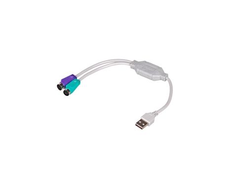 Adapter z kablem Akyga AK-AD-15 USB A (m) / 2x PS/2 (m) 2x 15cm