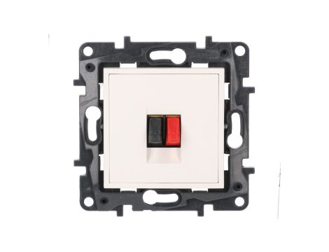 Niloe Step Gniazdo głośnikowe pojedyncze biały 863185