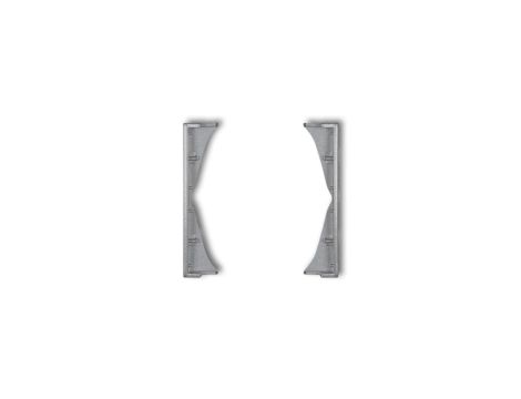 MINI Ramka pośrednia do gniazd podwójnych srebrny metalik 7MRP-2