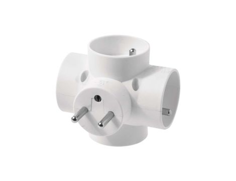 Rozgałęźnik wtyczkowy 4-gniazda z/u biały P0040