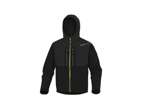Kurtka Softshell z poliestru i elastanu kolor czarno-żółty rozmiar 3XL HORT2NJ3X