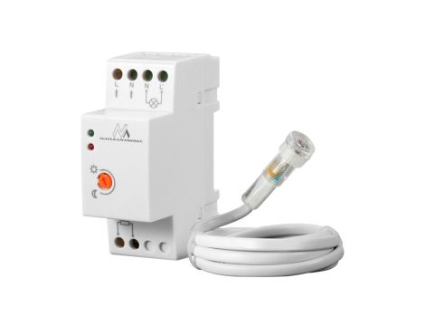 Wyłącznik czujnik zmierzchowy na szynę DIN z zewnętrzną sondą Maclean MCE83 220-240V/AC, 50Hz 20A. MCE83