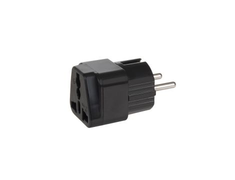 Adapter gniazdo UK na wtyk EU uniwersalny Maclean MCE155 czarny MCE155