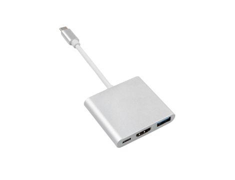 Adapter USB-C - HDMI / USB 3.0 / USB-C metalowa obudowa 4K Maclean MCTV-840 MCTV-840