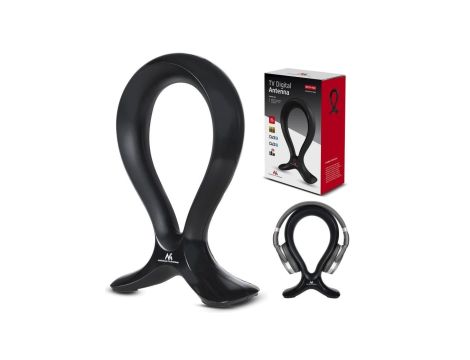 Antena TV DVB-T2 HEVC wewnętrzna Maclean MCTV-920 LTE - max poziom wyjściowy 100dBV, stojak na słuchawki MCTV-920