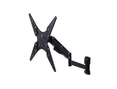 Uchwyt do telewizora lub monitora czarny Maclean MC-784 gazowa sprężyna 32cala-55cala 22kg 2 ramiona, regulacja wysokości 25cm M