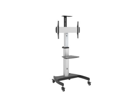 Profesjonalny stand wózek aluminiowy regulowany do telewizora na kółkach Maclean MC-801 max 50kg max VESA 600x400 MC-801