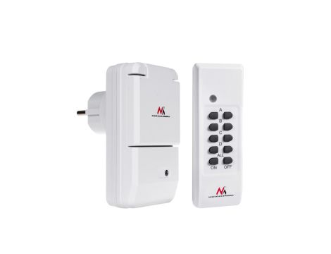 Gniazdko sieciowe sterowane pilotem Maclean Energy MCE158 zewnętrzne 1szt. + bateria do pilota MCE158
