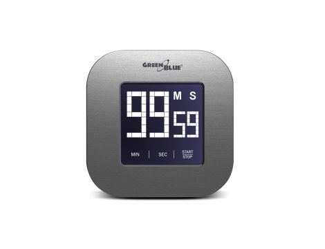 Cyfrowy timer stoper minutnik magnetyczny z dotykowym ekranem GreenBlue GB524 GB524