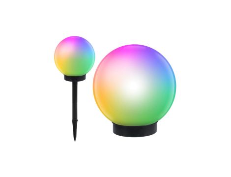 Solarna lampa wolnostojaca ogrodowa - kula 15x15x48cm, kolorowy LED GB122 GB122