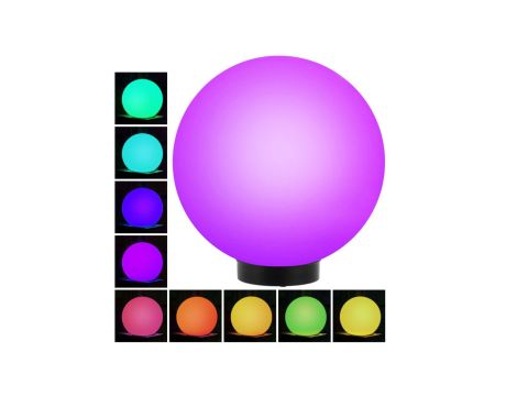 Solarna lampa wolnostojaca ogrodowa GB165 - kula 25x25x58cm, kolorowy LED GB165