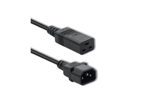 Qoltec Kabel przedłużający zasilający IEC C14/C19 3x1.5mm 2m
