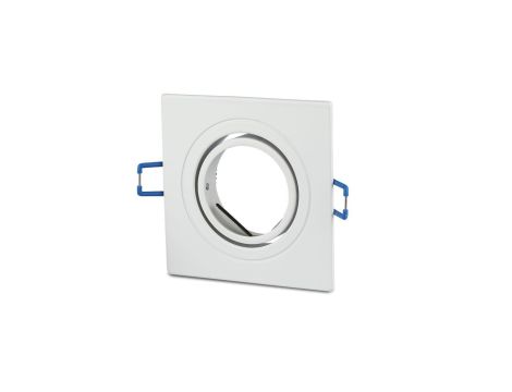 Oprawa punktowa Oczko 1xGU10 IP20 Kwadratowa Aluminiowa Biała 3605