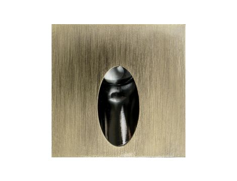 Lampa oprawa schodowa LED STEPI BR/WW Mosiądz Ciepła biała 3000K kwadrat do puszki fi 60 12V DC