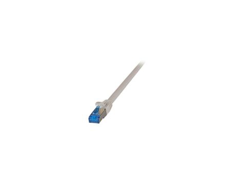 Patchcord SFTP 0,25m Cat6a Superflex szary na kablu Cat7