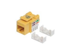 Moduł Keystone RJ45 UTP Cat5e Żółty Punch-Down