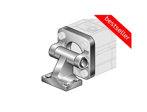 Ucho skośne kompletne do siłownika pneumatycznego D80, ISO15552/6431, ISO21287, ze śrubami montaż.