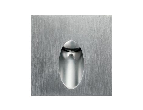 Lampa oprawa schodowa LED STEPI SB/WW Srebrna Szczotkowana Ciepła biała 3000K kwadrat do puszki fi 60 12V DC