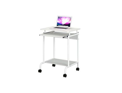 Małe Mobilne Biurko Komputerowe 600x450 Białe