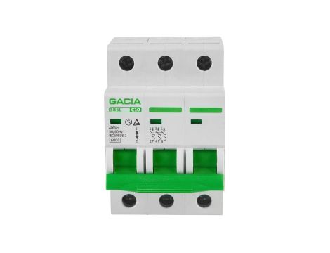 Wyłącznik nadprądowy 3P C 10A 6kA AC / SB6L-3P-10C