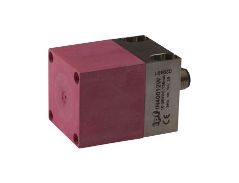 Czujnik indukcyjny 40x71x40mm niezabudowany Sn: 25 10-35V DC 150stC PNP NO złącze M12 IP65 stal nierdzewna 1.4305 IN40012W