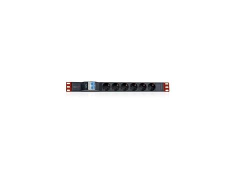 Listwa zasilająca Rack 19 1U 250V/16A 6X Schuko 3M I-CASE STRIP-61UD
