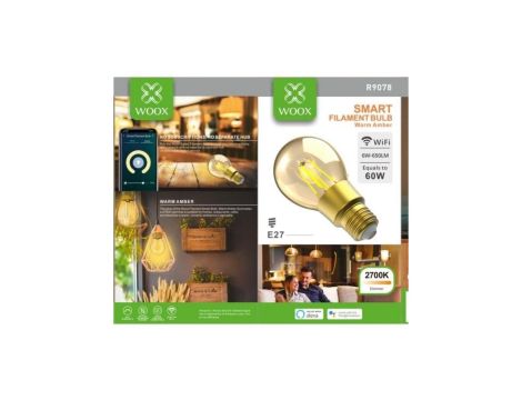 Smart żarówka Retro WiFi LED 6W E27 Filamentowa Woox R9078