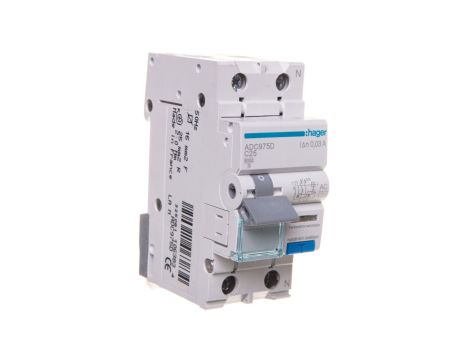 Wyłącznik różnicowo-nadprądowy RCBO 2P C25A 0,03A Typ AC ADC975D