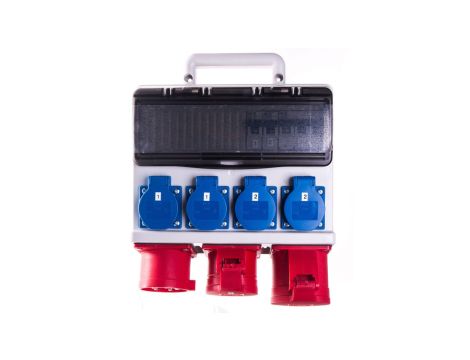 Rozdzielnica przenośna DZIERŻONIÓW 32A/5P 16A/5PxB16A 4xGSx2xB16 IP44 9004030W