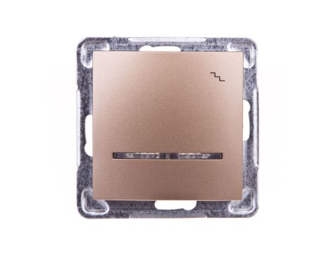 IMPRESJA Łącznik schodowy z podświetleniem złoty metalik ŁP-3YS/m/28