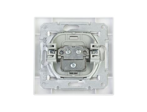 Gniazdo antenowe Asfora TV przelotowe 8dB białe z ramką EPH3200321