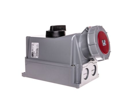 Zestaw instalacyjny z gniazdem 125A 5P (0-1) czerwony 145-6w