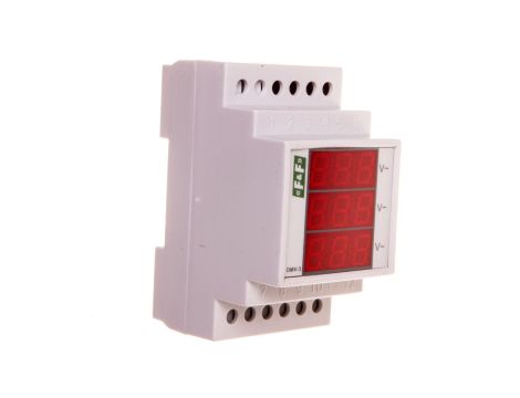 Woltomierz 3-fazowy cyfrowy modułowy 100-300V AC dokładność 1 DMV-3RMS