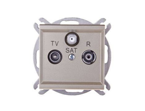 SONATA Gniazdo antenowe RTV-SAT końcowe szampański złoty GPA-RS/m/39