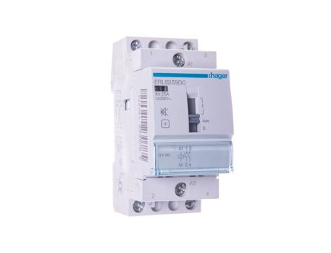 Stycznik modułowy cichy ze sterowaniem ręcznym 25A 2Z 12V DC ERL625SDC