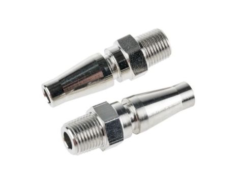 Szybkozłączka pneumatyczna, materiał Mosiądz, stal, złącze R 1/8 męskie, RS PRO Rectus 17, Schrader NW5