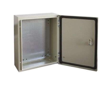 Szafka ścienna rozdzielcza RAL 7032, materiał: Stal, IP66, 400 x 600 x 210mm, RS PRO