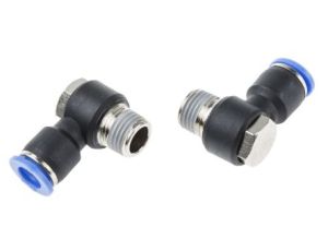 Złącze kątowe gwint R 1/4 męskie, Wciskane 8 mm RS PRO