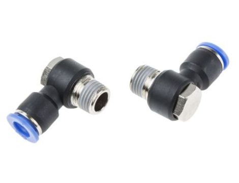 Złącze kątowe gwint R 1/4 męskie, Wciskane 8 mm RS PRO