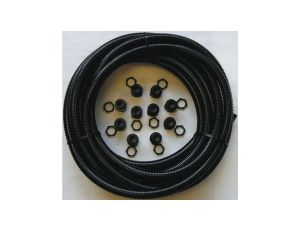 Zestaw przewodu elastycznego, Ø 25mm, dł. 10m, materiał: Tworzywo sztuczne, kolor: Czarny, IP66, -40→ +105 C,