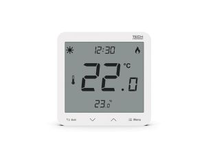 TECH R-12S - Regulator pokojowy do listwy L-X i L-12 przewodowy kolor biały