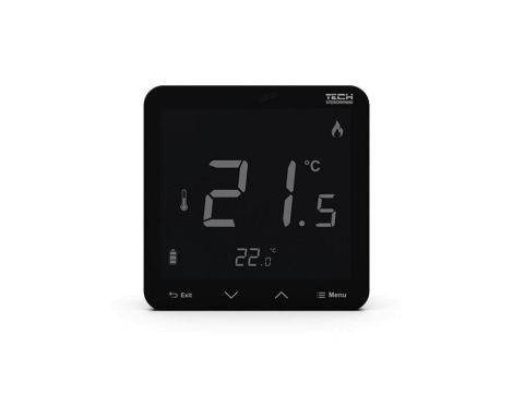 TECH R-9S PLUS - Regulator pokojowy do listwy L-9 przewodowy kolor czarny