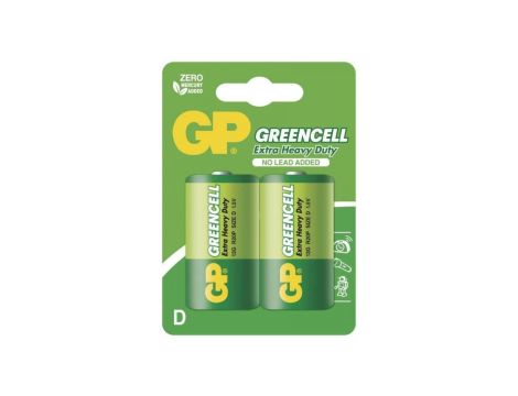 Bateria cynkowa R20 / D 1,5V GREENCELL 2BL /2szt./