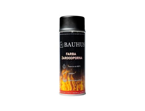 Farba żaroodporna wysokotemperaturowa spray czarna 400ml BAUHUS