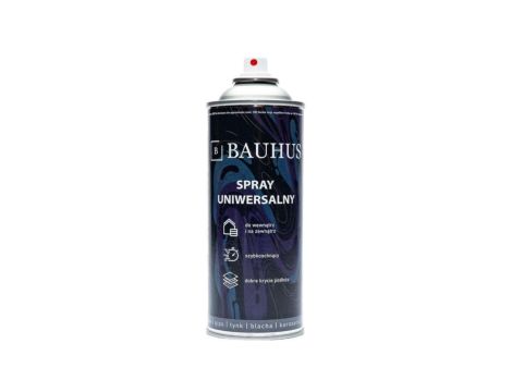 Farba uniwersalna spray biały połysk 400ml BAUHUS