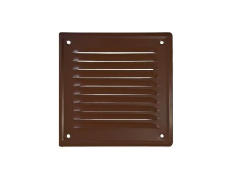 Kratka wentylacyjna metalowa z siatką 140x140mm brązowa airRoxy 02-717 BR